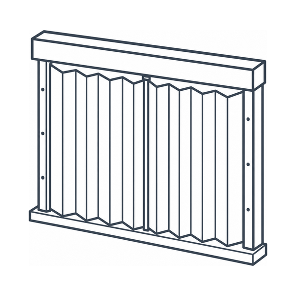 Accordion shutter icon